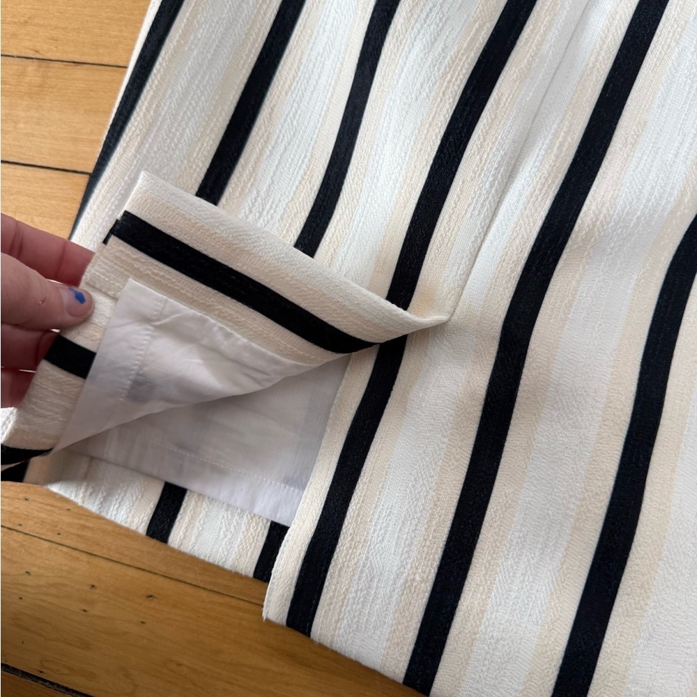 O'2nd asymmetrical black and white striped pencil skirt‎ office attire work wear - Picture 6 of 7